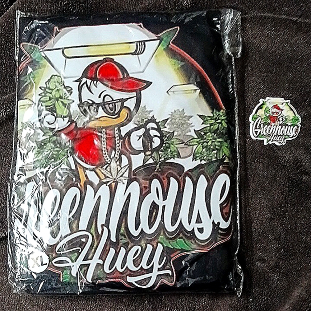 Greenhouse Huey Cannabis XL T-shirt. Never opened. Non smoking